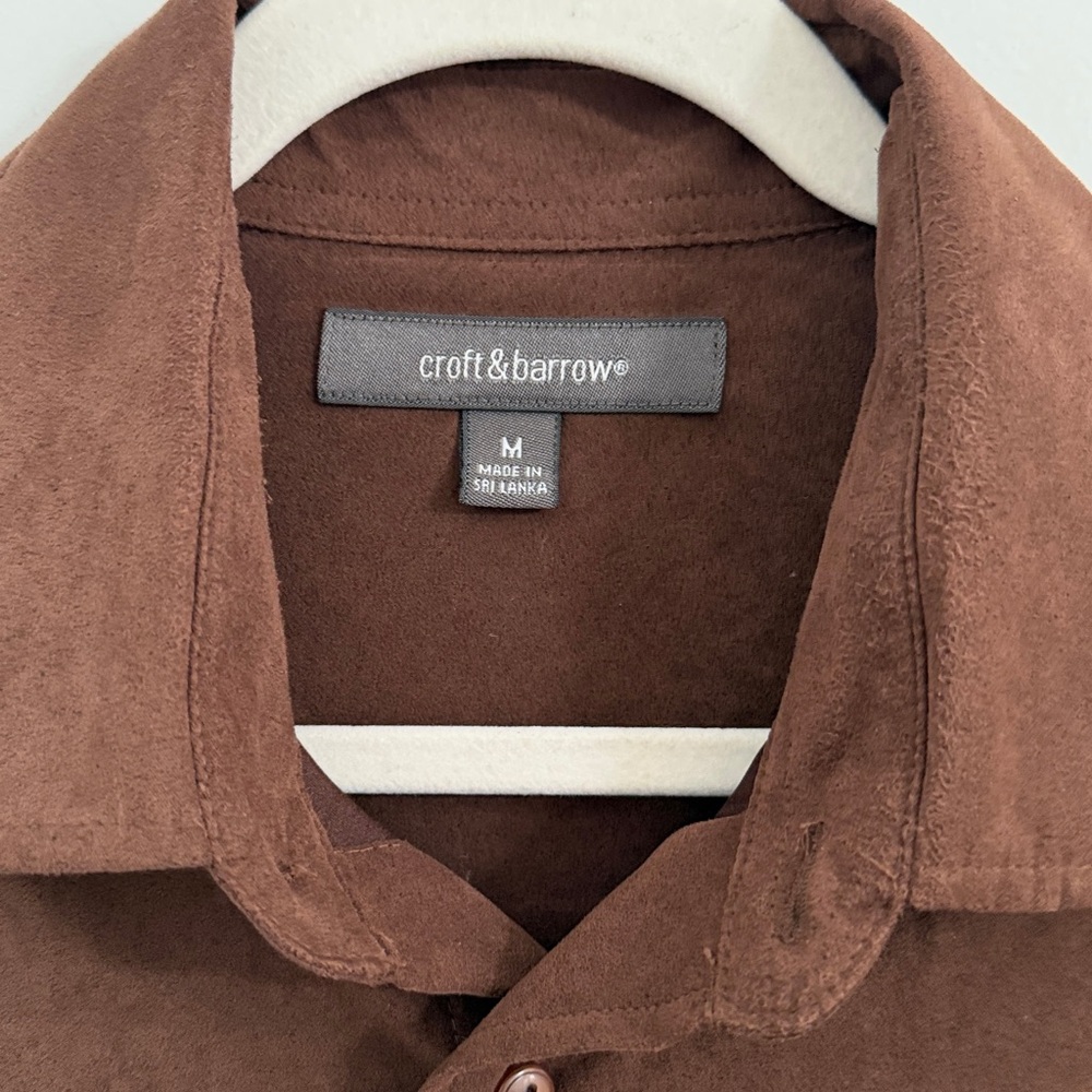 Croft & barrow long sleeve button down shirt with a velvet feel - Picture 2 of 6